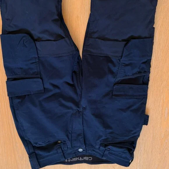 Carhartt Steel Relaxed Fit Double Front Multi-Pocket Cargo Trousers - Picture 7 of 11